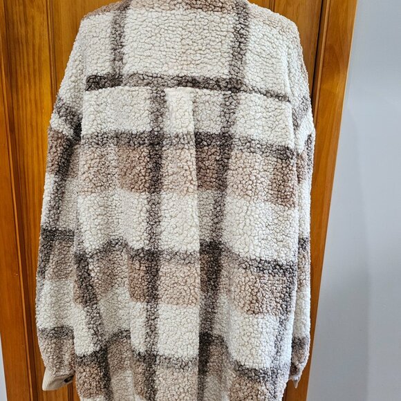 Teddy Bear Jacket with Corduroy Collar & Cuffs - Picture 2 of 4